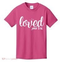 Loved John 3:16 Quote Kids T-Shirt thumb 0