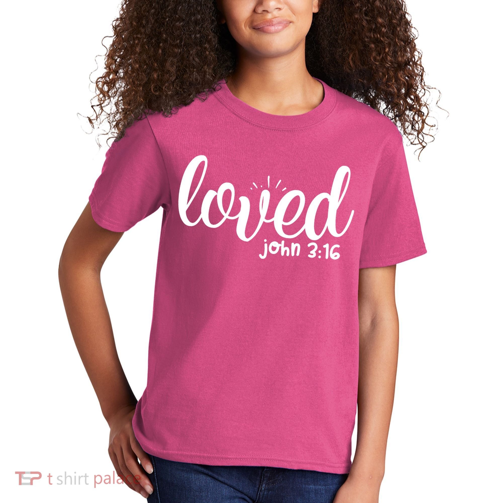 Loved John 3:16 Quote Kids T-Shirt