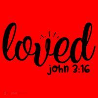 Loved John 3:16 Quote Santa Hat thumb 1