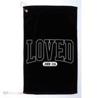 Loved John 3 16 Golf Towel thumb 0