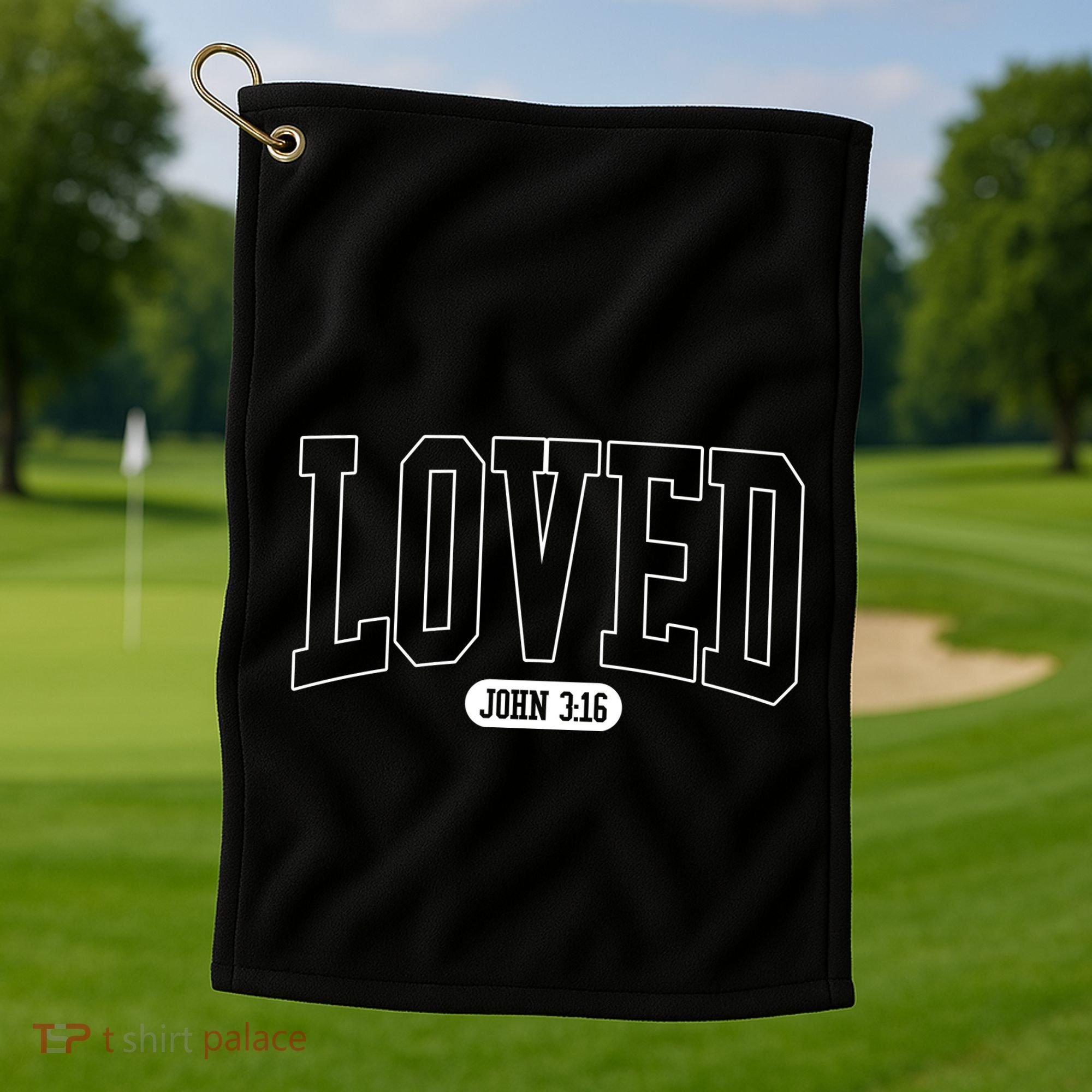 Loved John 3 16 Golf Towel