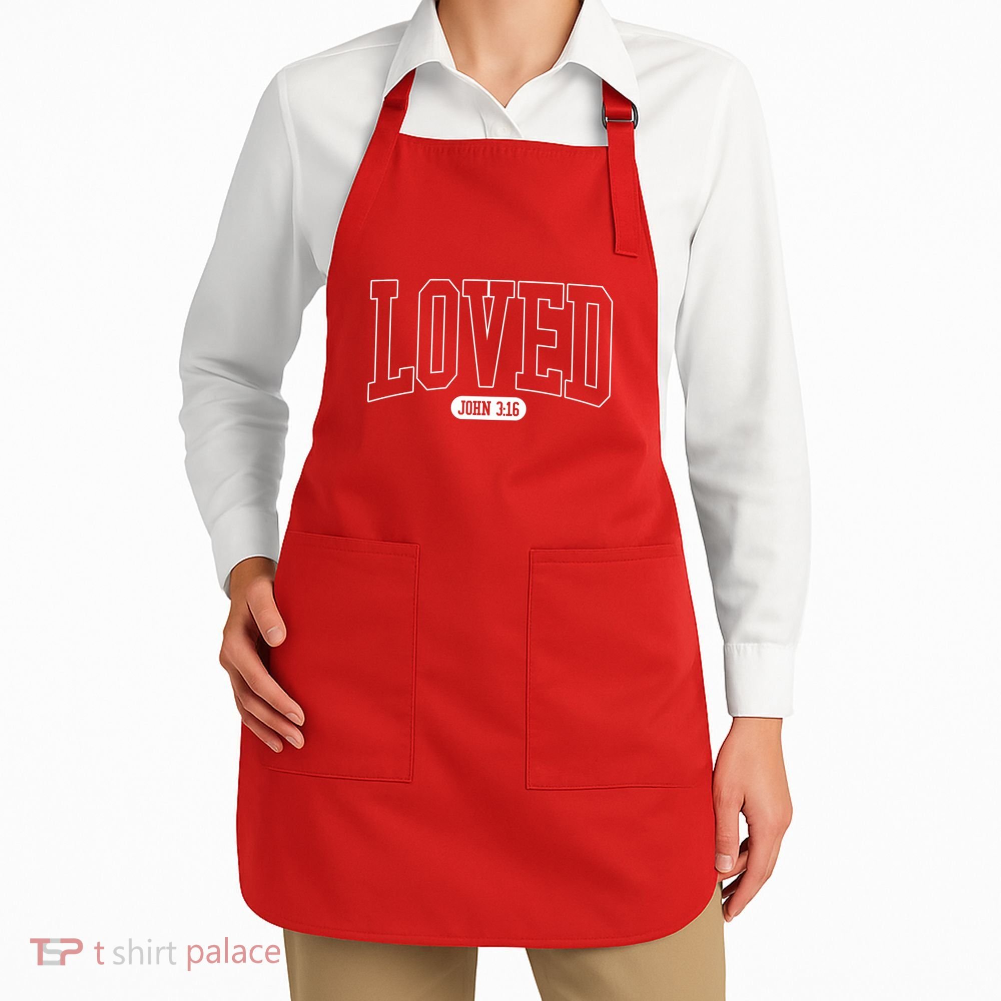 Loved John 3 16 Apron