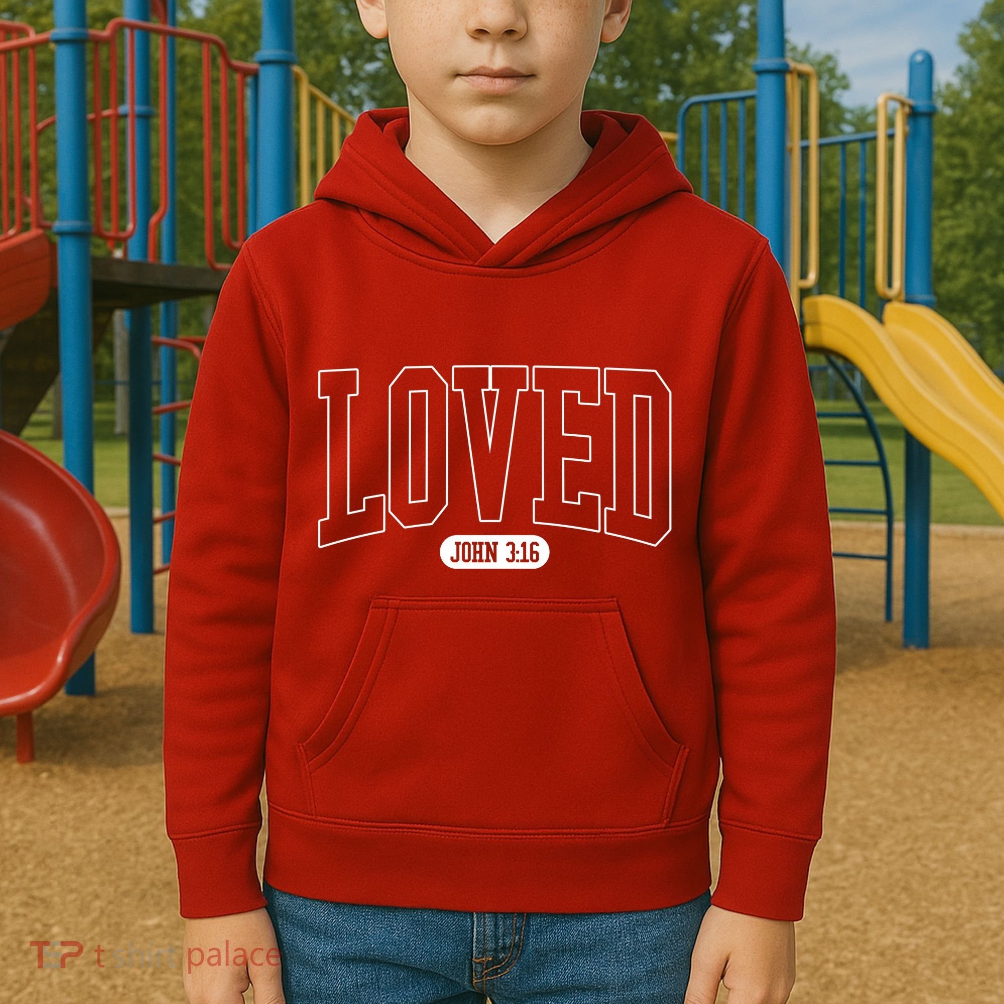 Loved John 3 16 Kids Hoodie