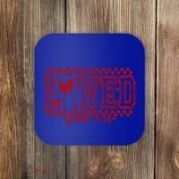 Loved John 3:16 Checkered Christian Loves ValentineS Day Gift Coaster thumb 0