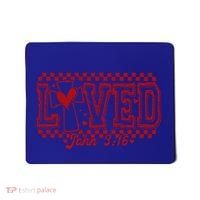 Loved John 3:16 Checkered Christian Loves ValentineS Day Gift Mousepad thumb 0