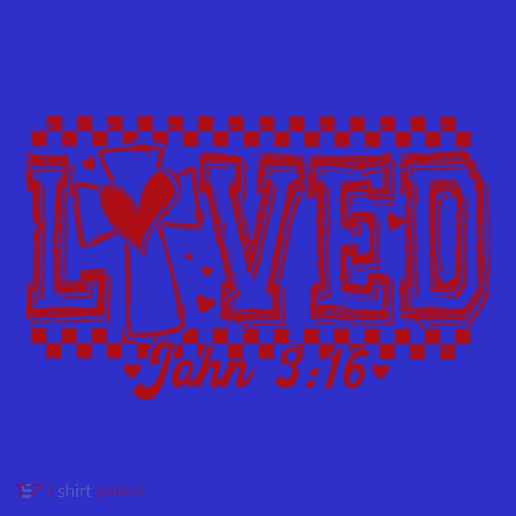 Loved John 3:16 Checkered Christian Loves ValentineS Day Gift Mousepad