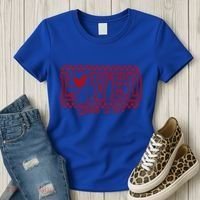 Loved John 3:16 Checkered Christian Loves ValentineS Day Gift Women's T-Shirt thumb 3