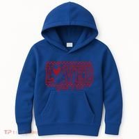 Loved John 3:16 Checkered Christian Loves ValentineS Day Gift Kids Hoodie thumb 0