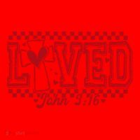 Loved John 3:16 Checkered Christian Loves ValentineS Day Gift Santa Hat thumb 1