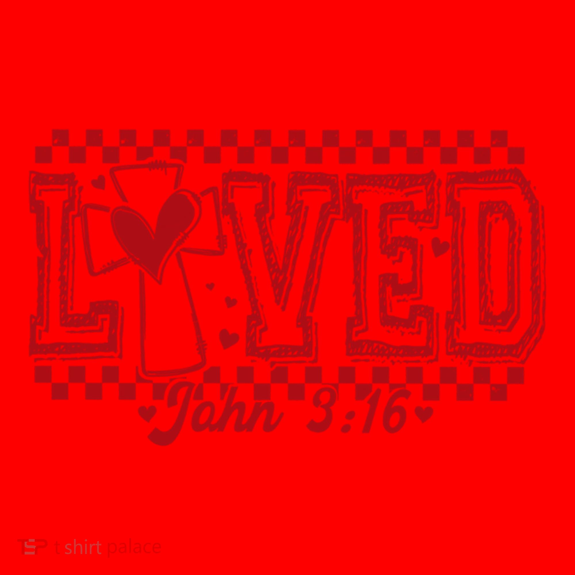 Loved John 3:16 Checkered Christian Loves ValentineS Day Gift Santa Hat