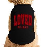 Loved John 3:16 Christian Valentines Bible Verse Valentine Gift Doggie Tank thumb 0