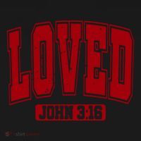 Loved John 3:16 Christian Valentines Bible Verse Valentine Gift USA-Made Doggie Bandana thumb 2