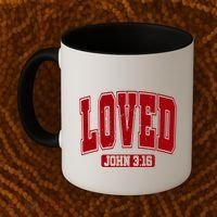 Loved John 3:16 Christian Valentines Bible Verse Valentine Gift Coffee Mug thumb 2