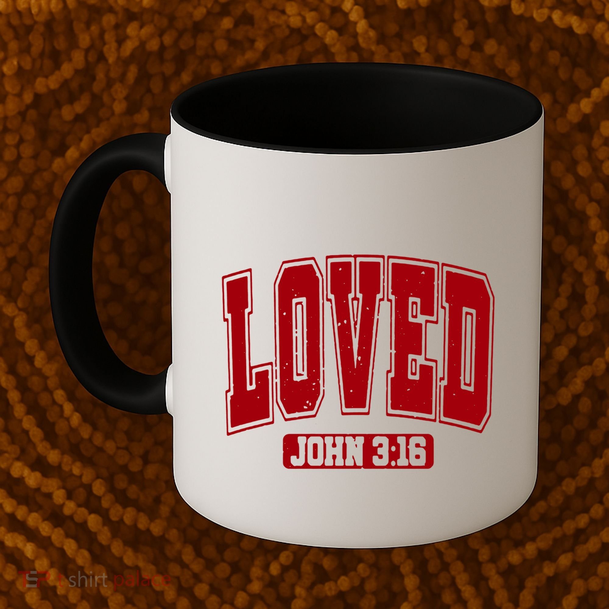 Loved John 3:16 Christian Valentines Bible Verse Valentine Gift Coffee Mug