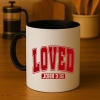 Loved John 3:16 Christian Valentines Bible Verse Valentine Gift Coffee Mug thumb 4