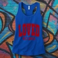Loved John 3:16 Christian Valentines Bible Verse Valentine Gift Women's Tank Top thumb 3