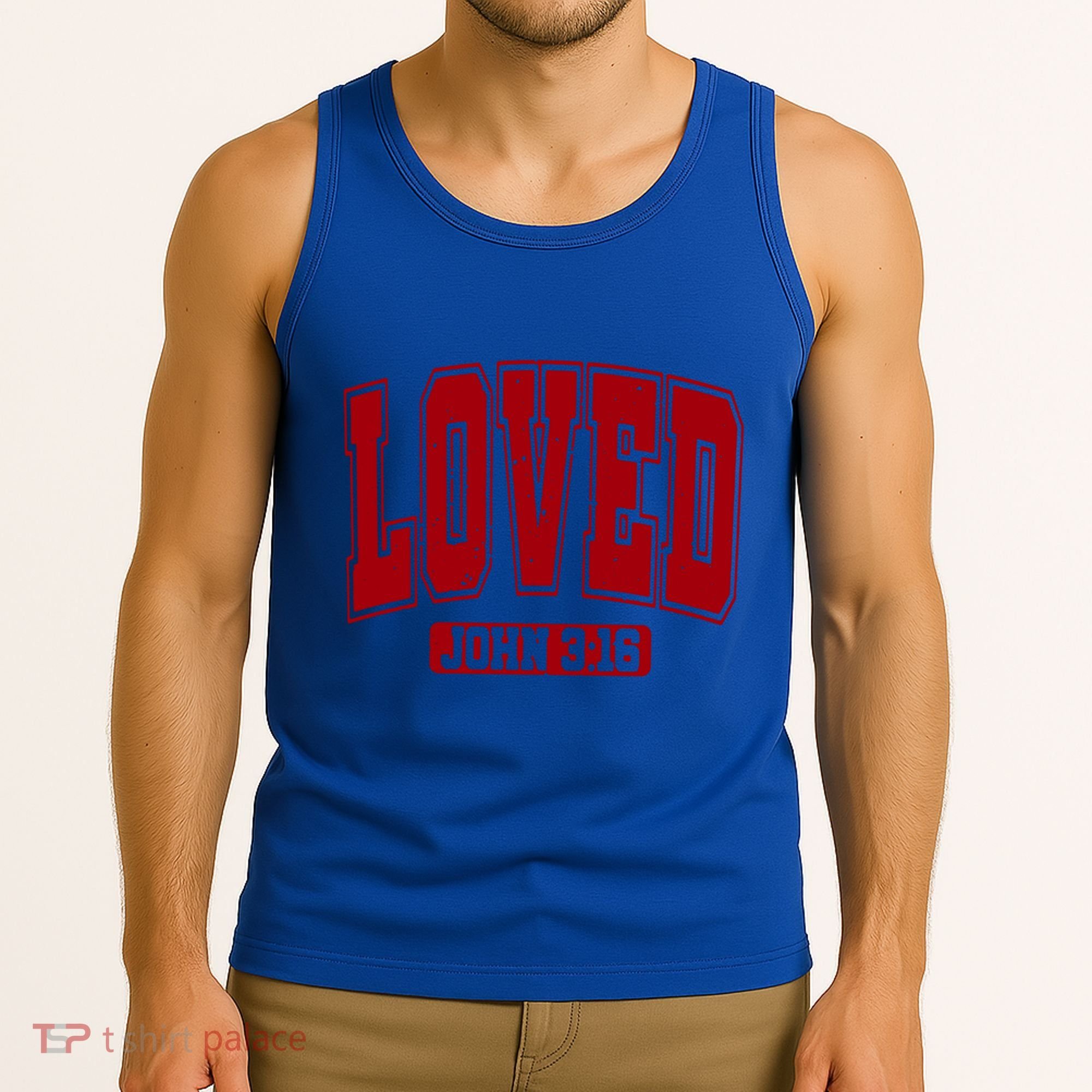 Loved John 3:16 Christian Valentines Bible Verse Valentine Gift Tank Top