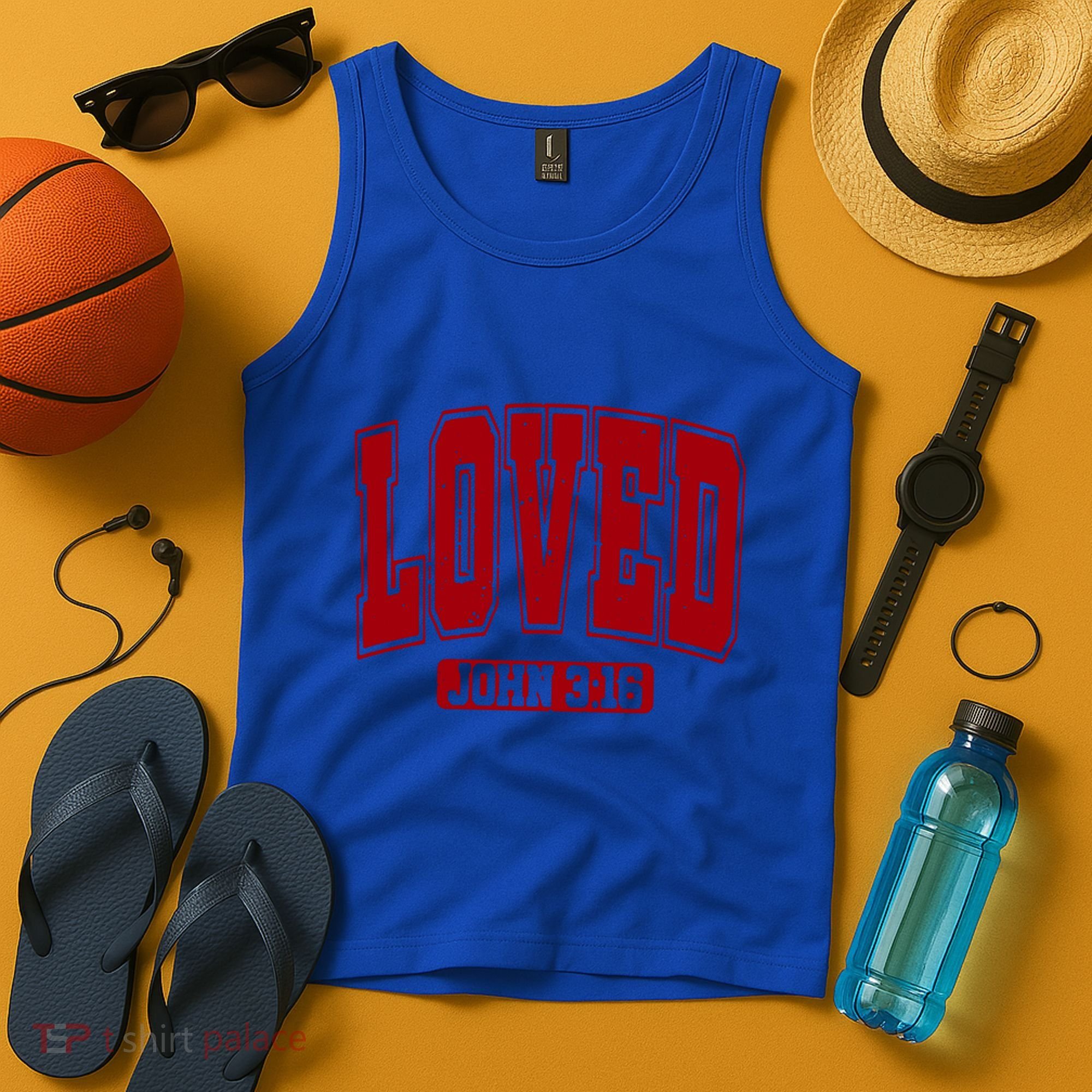 Loved John 3:16 Christian Valentines Bible Verse Valentine Gift Tank Top