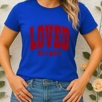Loved John 3:16 Christian Valentines Bible Verse Valentine Gift Women's T-Shirt thumb 2