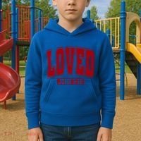 Loved John 3:16 Christian Valentines Bible Verse Valentine Gift Kids Hoodie thumb 2