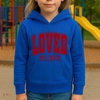Loved John 3:16 Christian Valentines Bible Verse Valentine Gift Kids Hoodie thumb 3