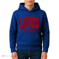 Loved John 3:16 Christian Valentines Bible Verse Valentine Gift Kids Hoodie thumb 4