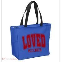 Loved John 3:16 Christian Valentines Bible Verse Valentine Gift Tote Bag thumb 2