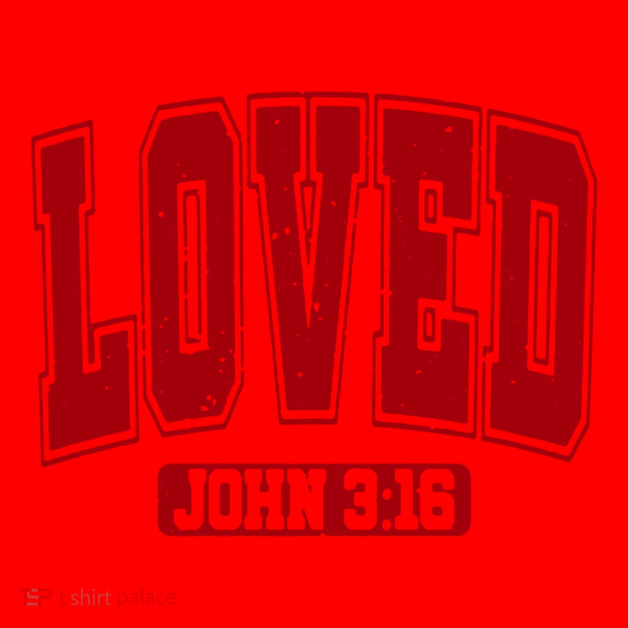 Loved John 3:16 Christian Valentines Bible Verse Valentine Gift Santa Hat