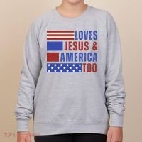 Love Jesus And America Too Women's Sweatshirt thumb 0