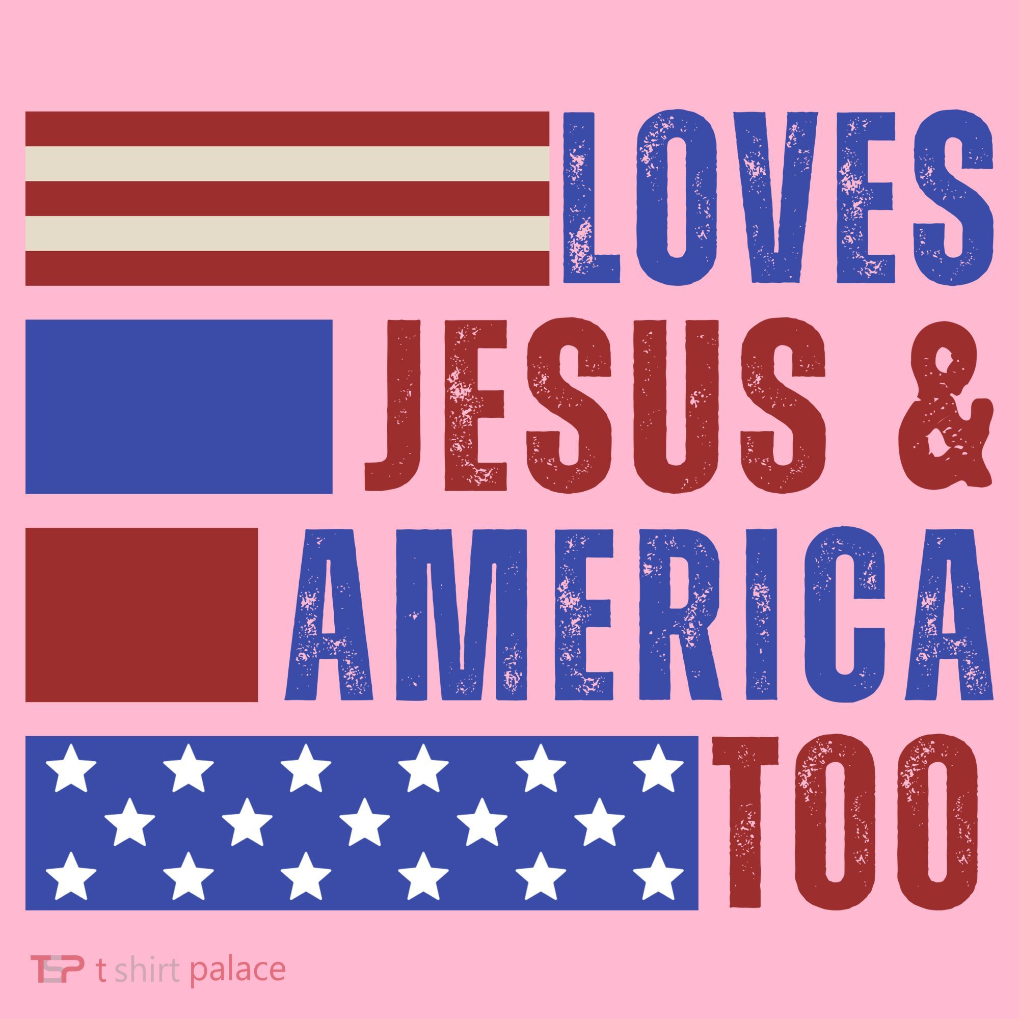 Love Jesus And America Too Coaster
