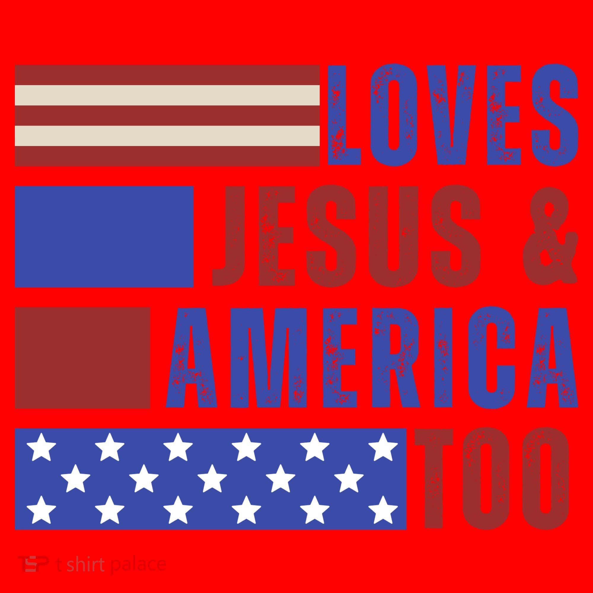Love Jesus And America Too Santa Hat