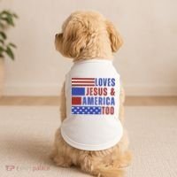 Love Jesus And America Too Doggie Tank thumb 2