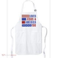 Love Jesus And America Too Apron thumb 0