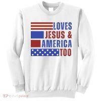 Love Jesus And America Too Sweatshirt thumb 0