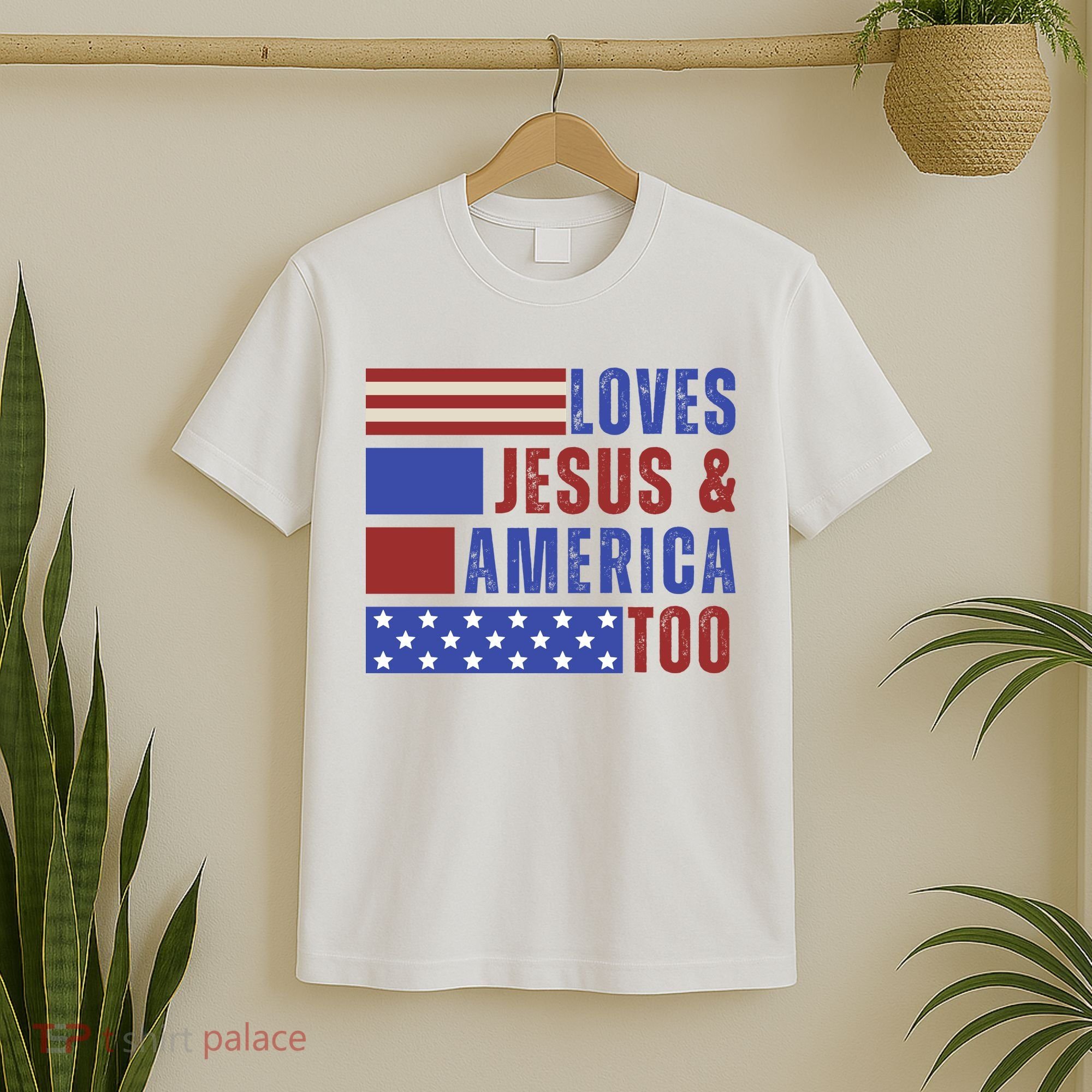 Love Jesus And America Too T-Shirt