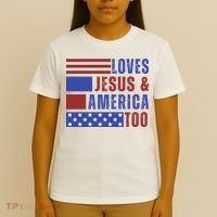 Love Jesus And America Too T-Shirt thumb 4