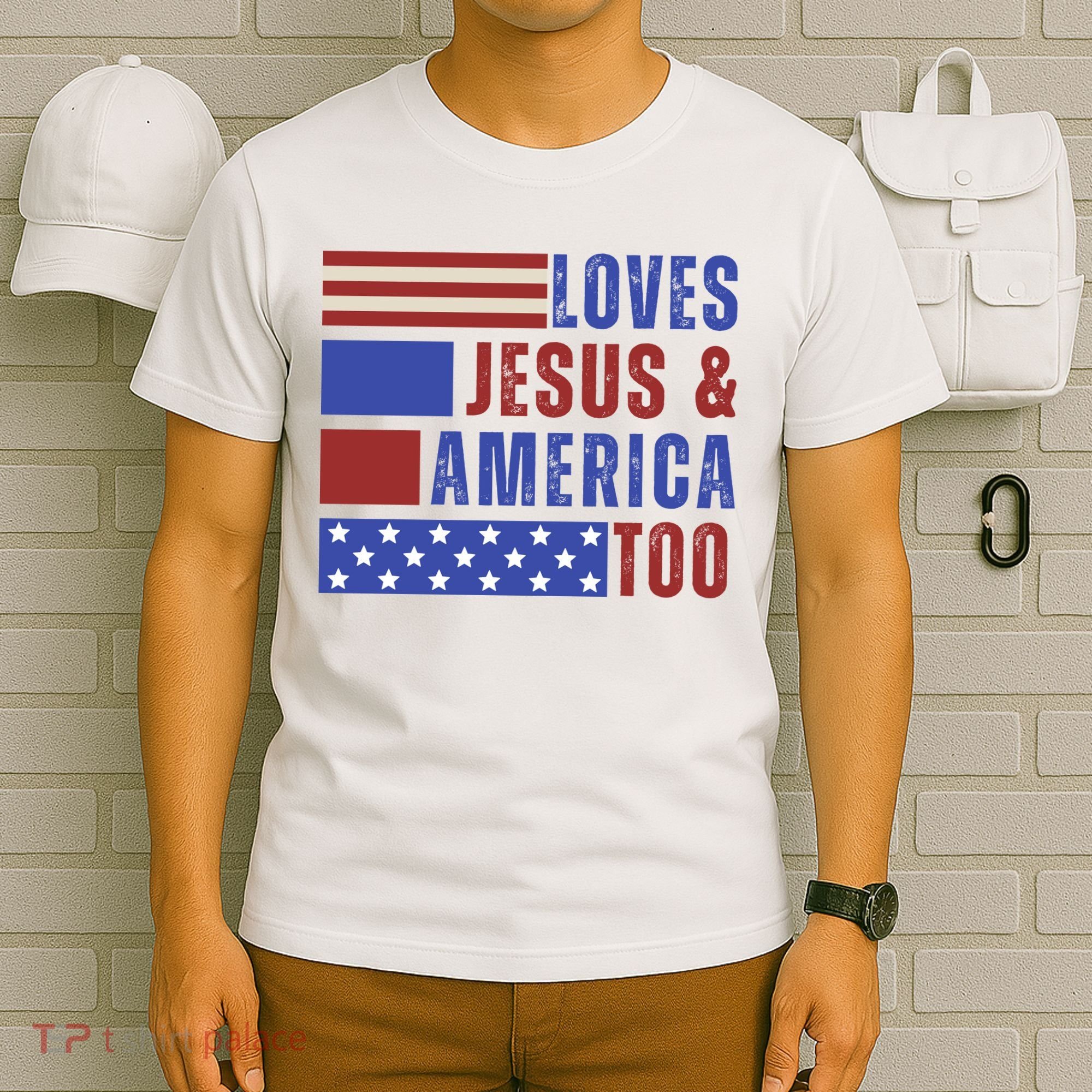 Love Jesus And America Too T-Shirt