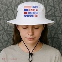 Love Jesus And America Too Bucket Hat thumb 3
