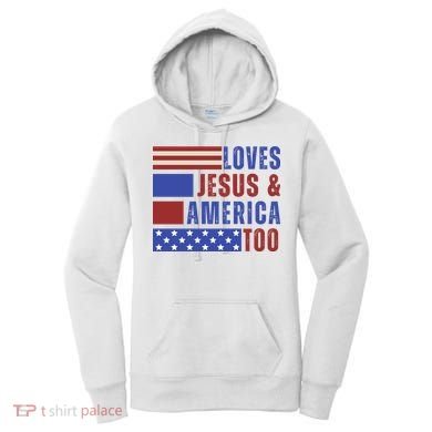 Love Jesus And America Too Women's Hoodie