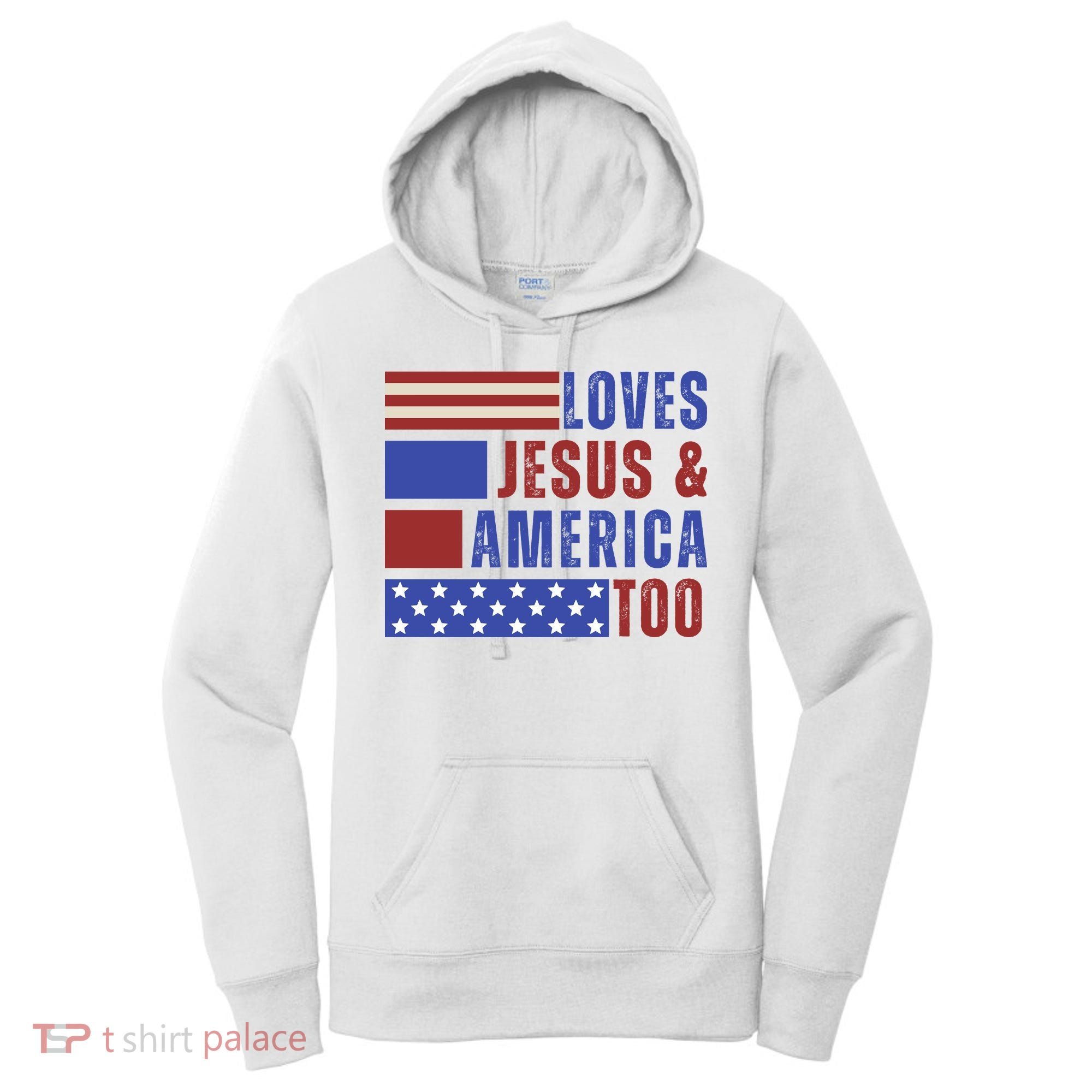 Love Jesus And America Too Women's Hoodie