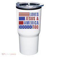 Love Jesus And America Too Tumbler thumb 0
