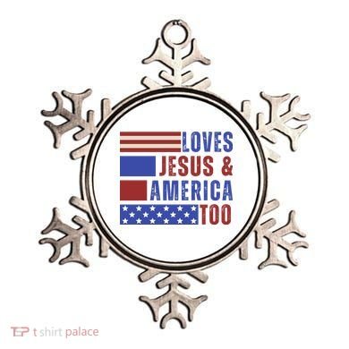 Love Jesus And America Too Ornament