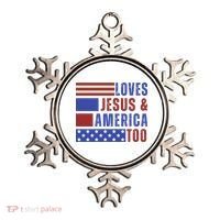 Love Jesus And America Too Ornament thumb 0