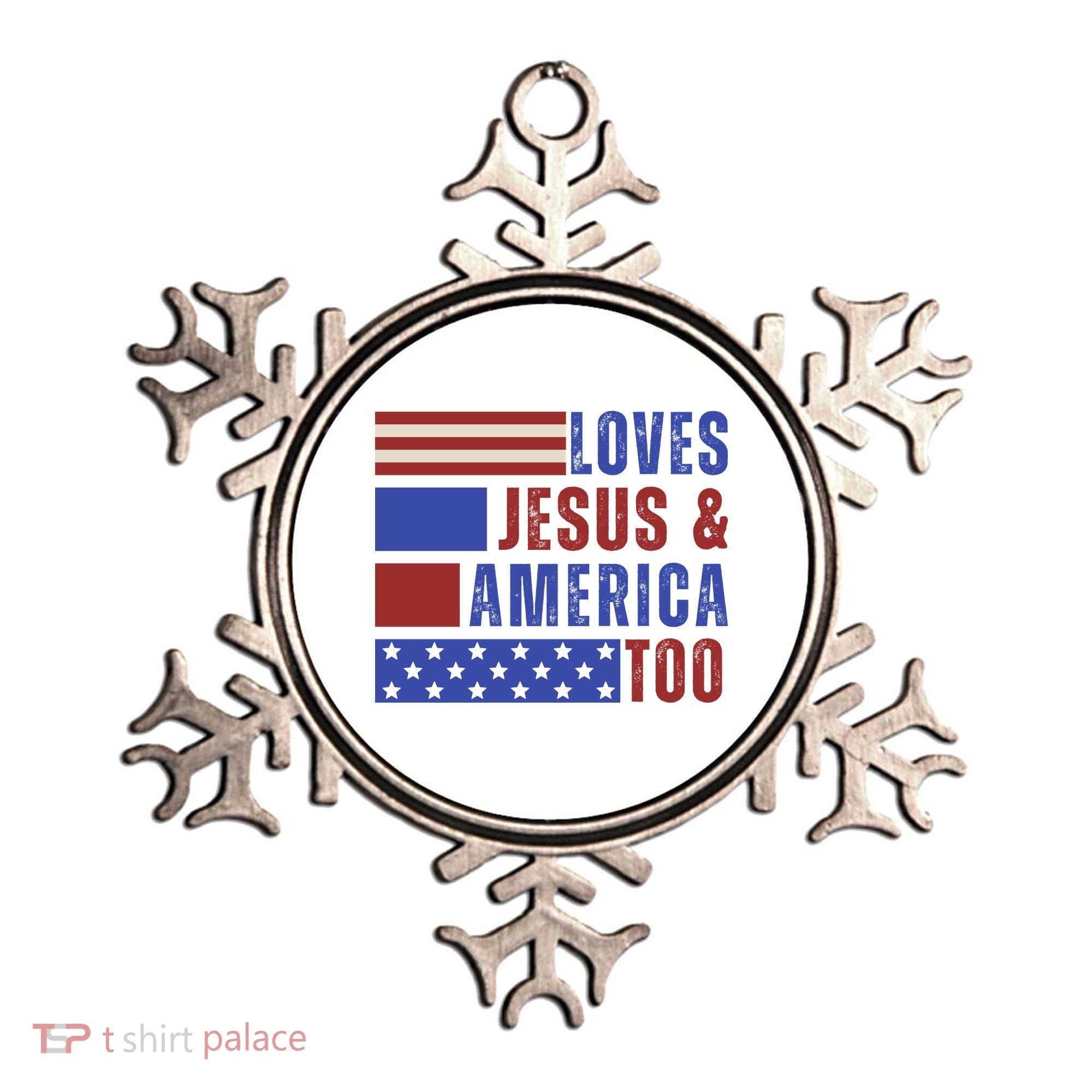 Love Jesus And America Too Ornament