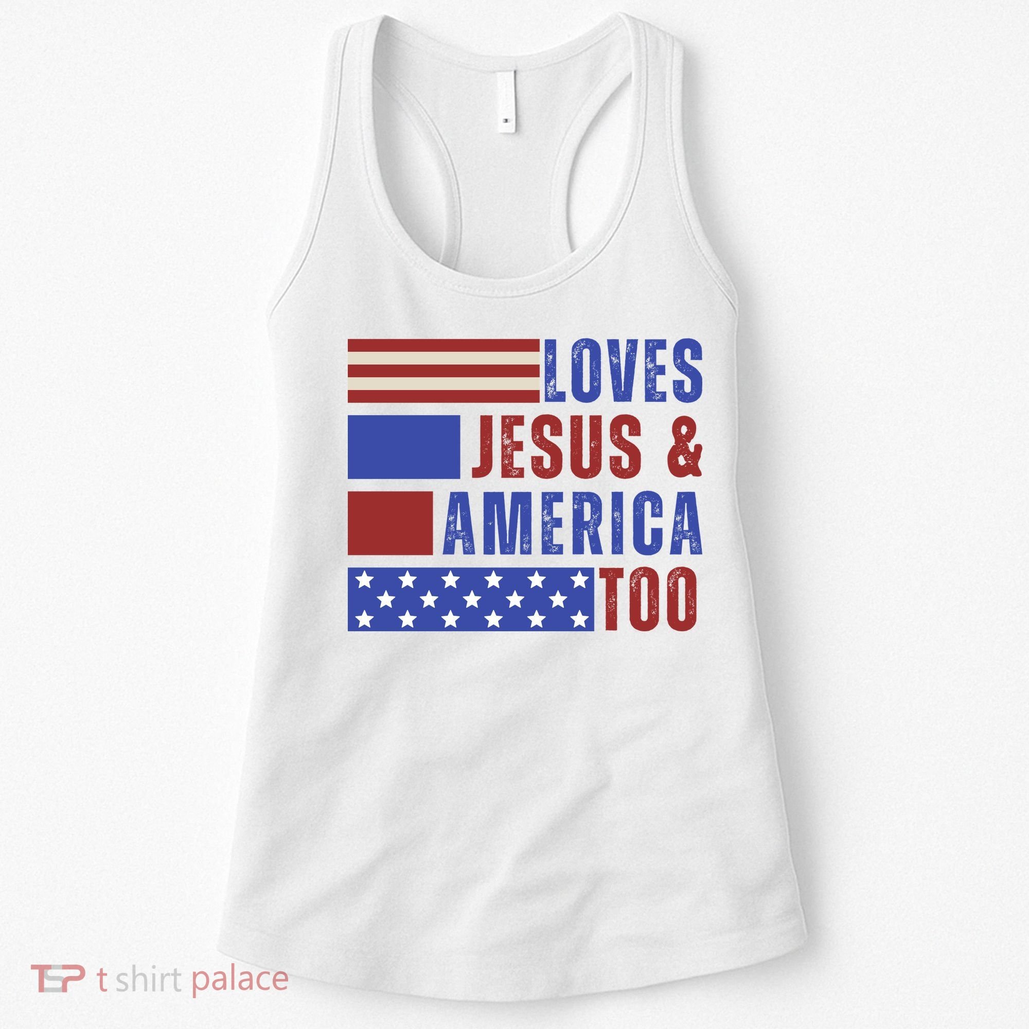 Love Jesus And America Too Women's Tank Top