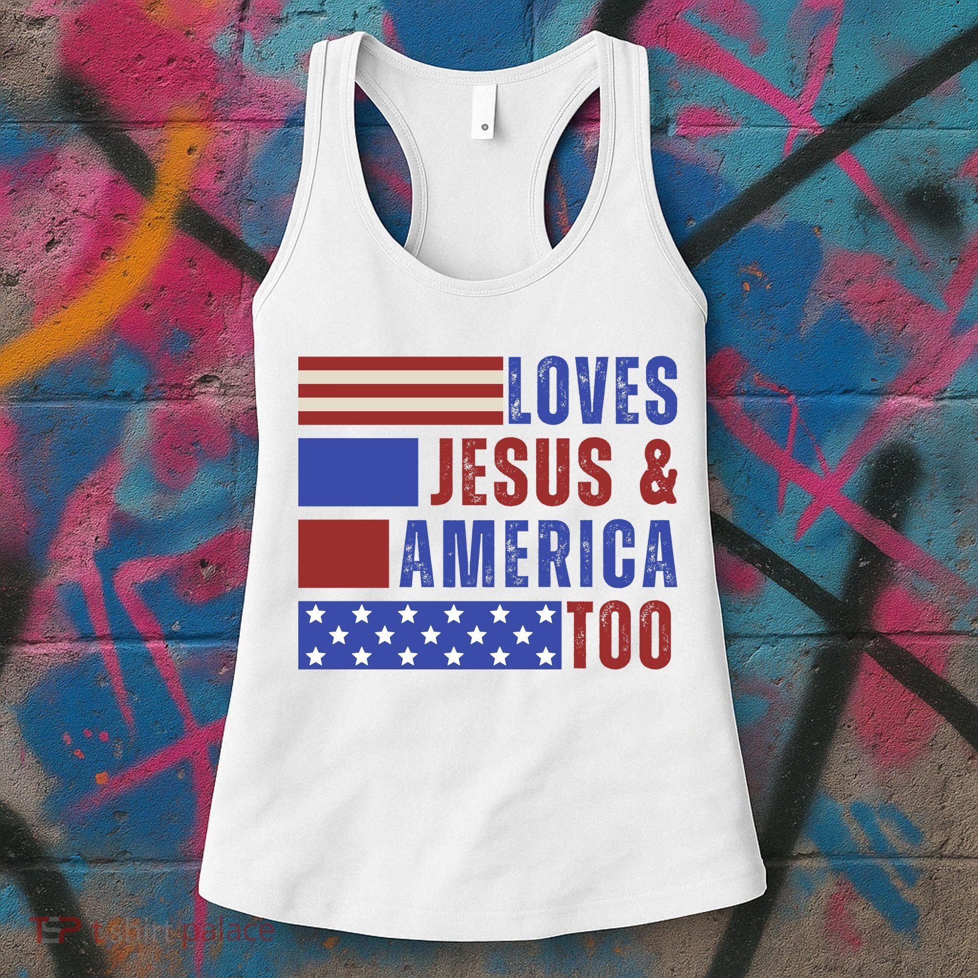 Love Jesus And America Too Women's Tank Top
