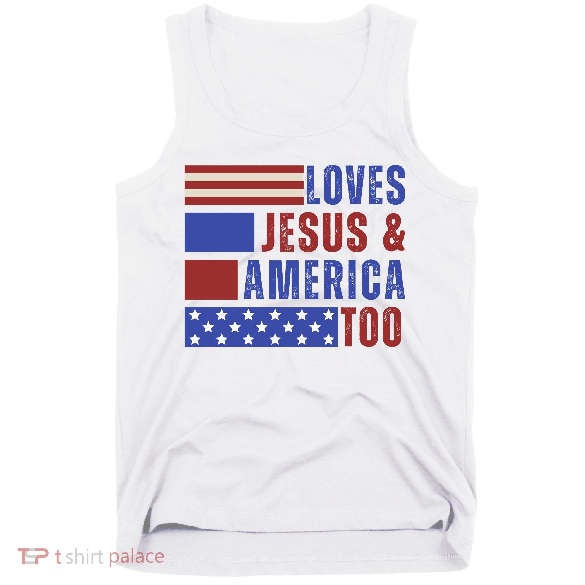 Love Jesus And America Too Tank Top