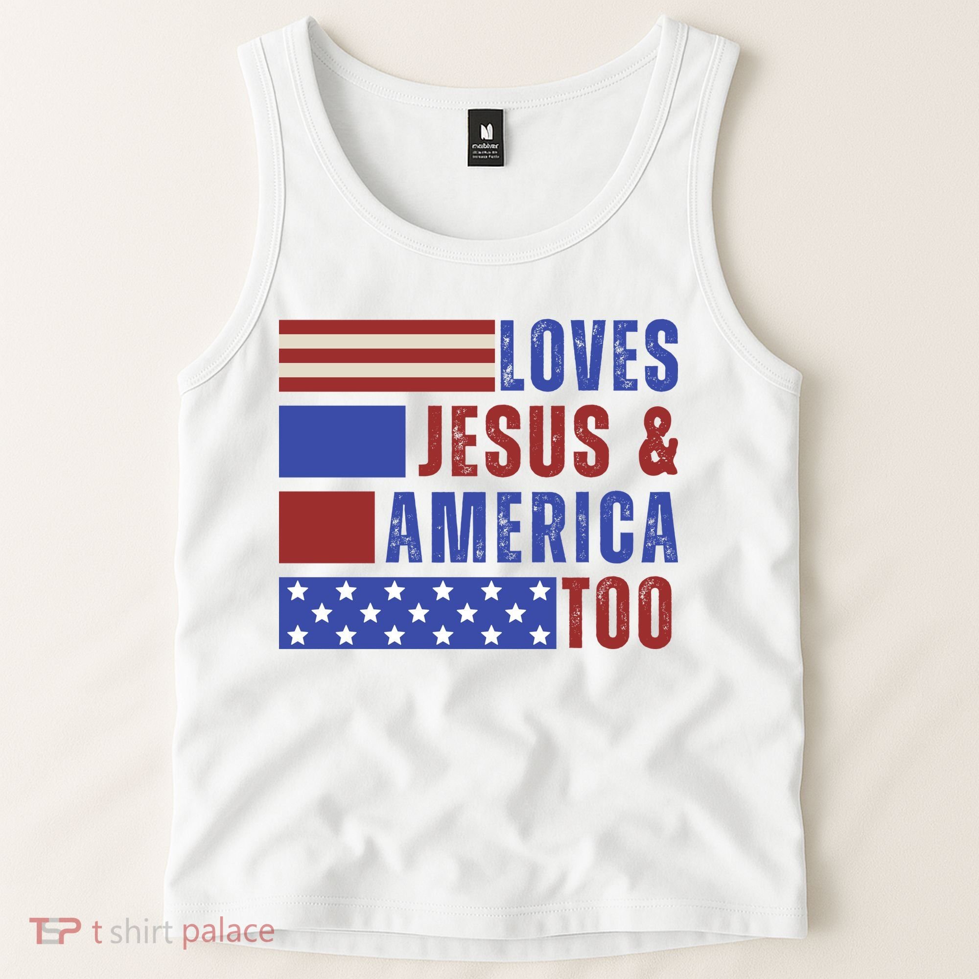 Love Jesus And America Too Tank Top