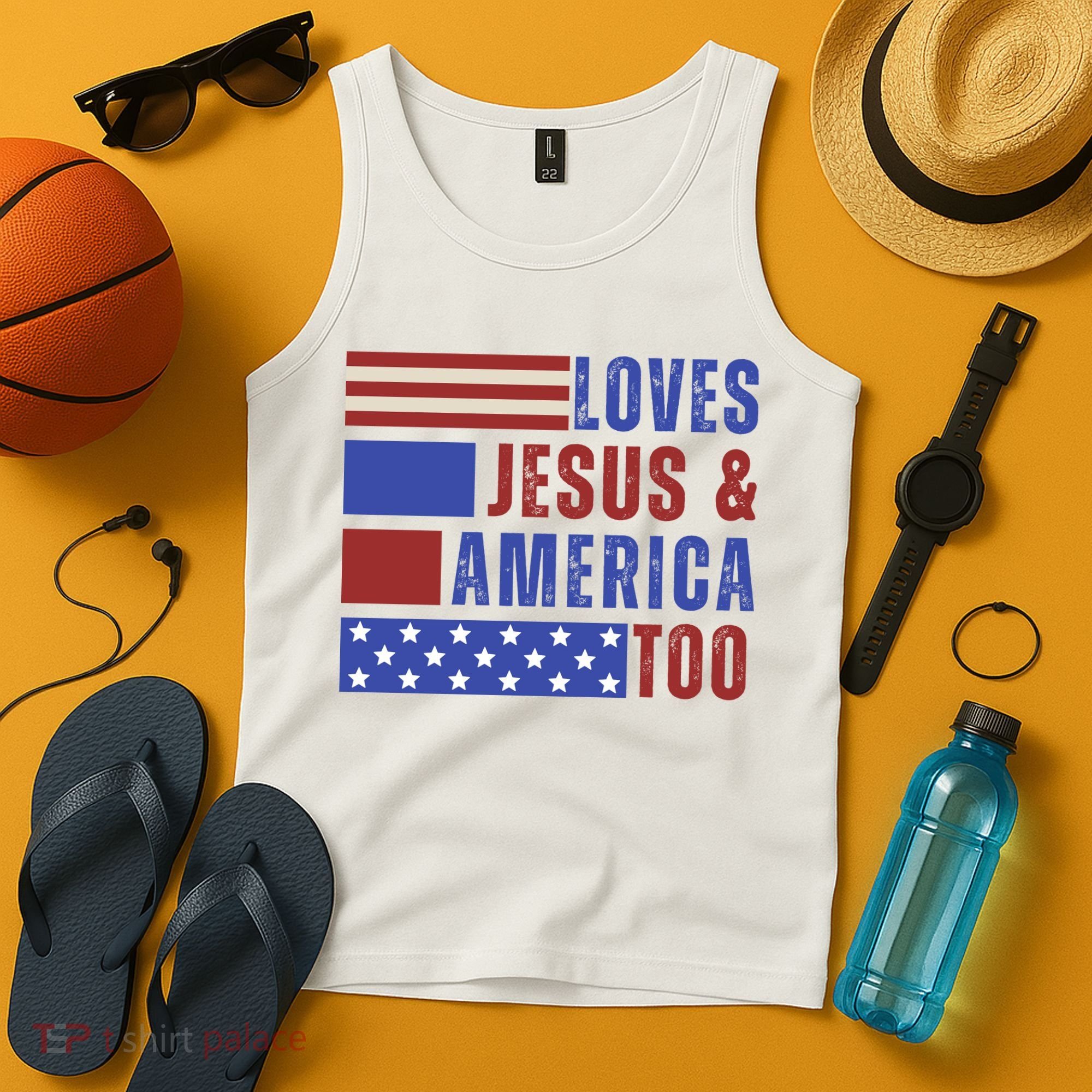 Love Jesus And America Too Tank Top