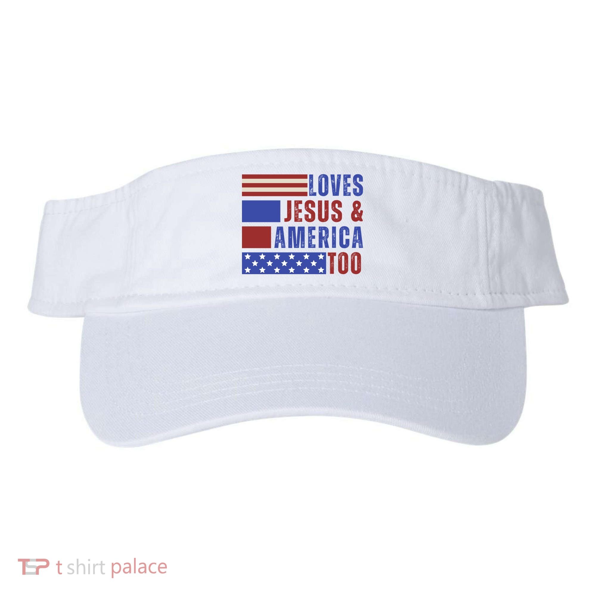 Love Jesus And America Too Visor